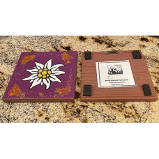 Edelweiss Trivet Tile in Purple