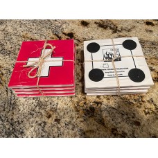 Swiss Flag Coaster Set 