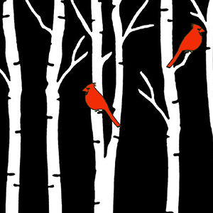 Birch Trees with Two Cardinals